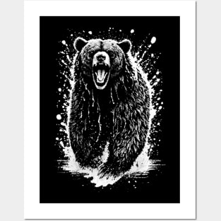 Powerful Roar Bear Posters and Art